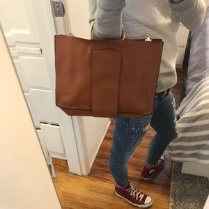 Zara camel handbag with lining bag